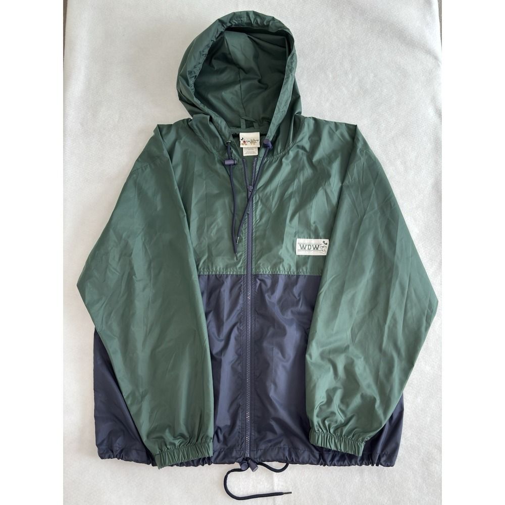 Disney World Mickey Windbreaker - Large - Green/Navy
